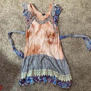 Fantasia tiered patterned dress